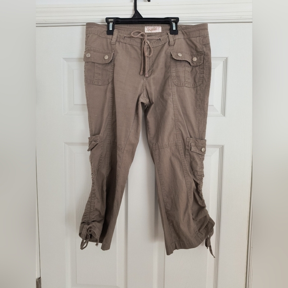 Denim - Angels Khaki Women's Capri Cargo Pants.